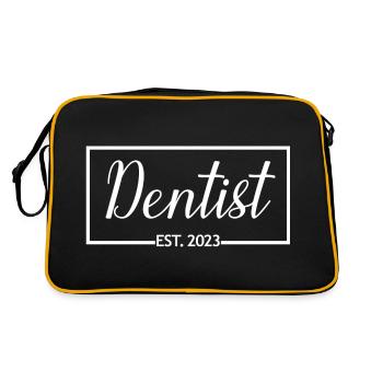Dentist Est. 2023 Graduation Dentistry Student - Retro Bag - black/gold - Back