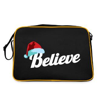 Chapeau de Père Noël Croyez au cadeau de fête de Noël - Sac Retro - noir/or - Dos