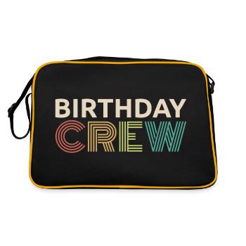 Birthday Crew Matching Group Birthday Party Outfit - Retro Bag - black/gold - Back