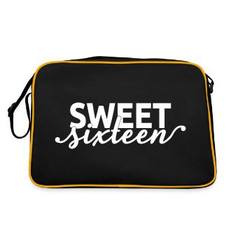 Sweet Sixteen Mignon cadeau de 16 ans - Sac Retro - noir/or - Dos