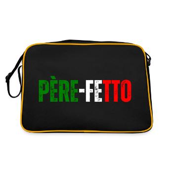 Père Fetto, Pere Origine Italie Papa Italien Homme - Sac Retro - noir/or - Dos