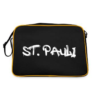 St. Pauli Hambourg - Sac Retro - noir/or - Dos