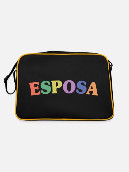 Esposa Cool Wife To Be Bride Couple Wedding Gift - Retro Bag - black/gold - Back