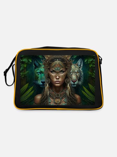 Neo Indian Voodoo Panther Gift - Retro Bag - black/gold - Back