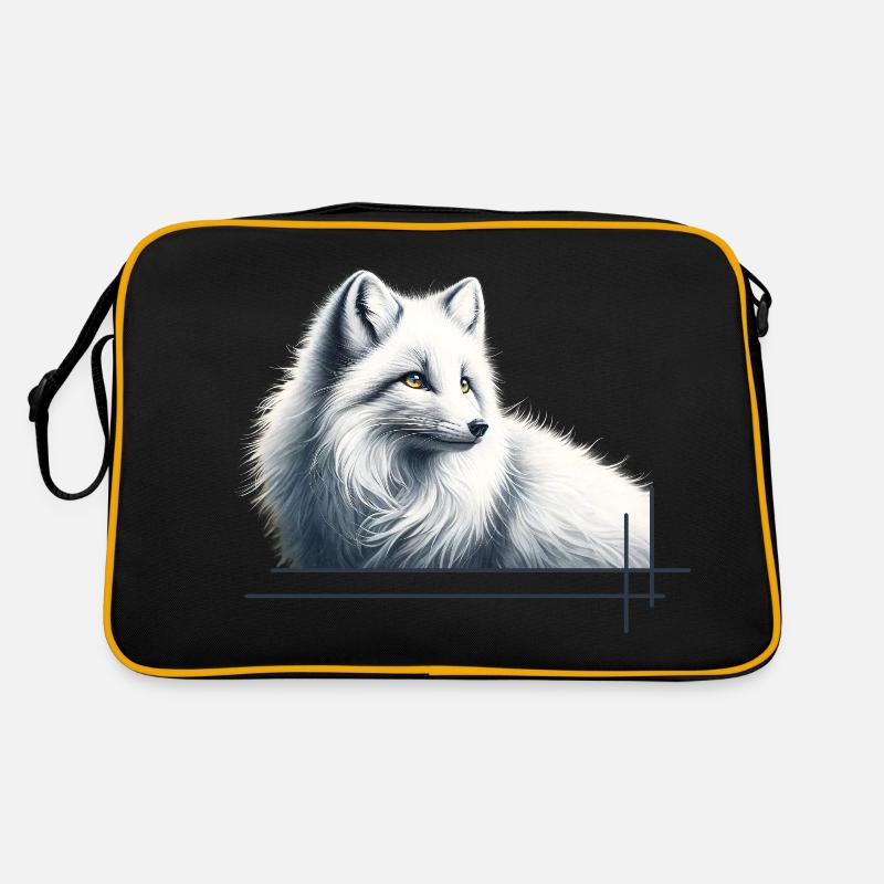 Fox in winter elegance - Retro Bag - black/gold
