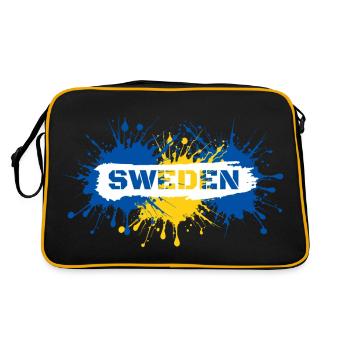 Suédois dans le style street-art moderne - Suède - Sac Retro - noir/or - Dos