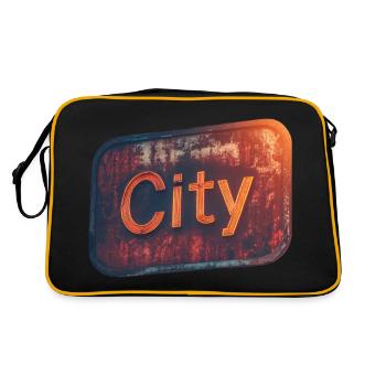 City retro neon style for urban flair - Retro Bag - black/gold - Back