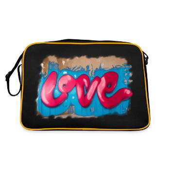 Amour graffiti - Sac Retro - noir/or - Dos