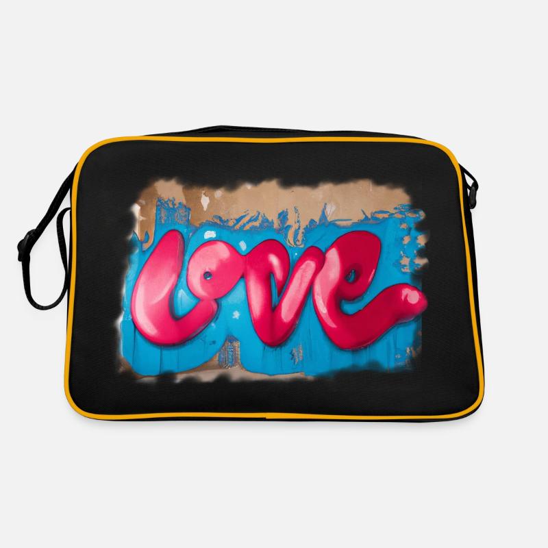 Amour graffiti - Sac Retro - noir/or