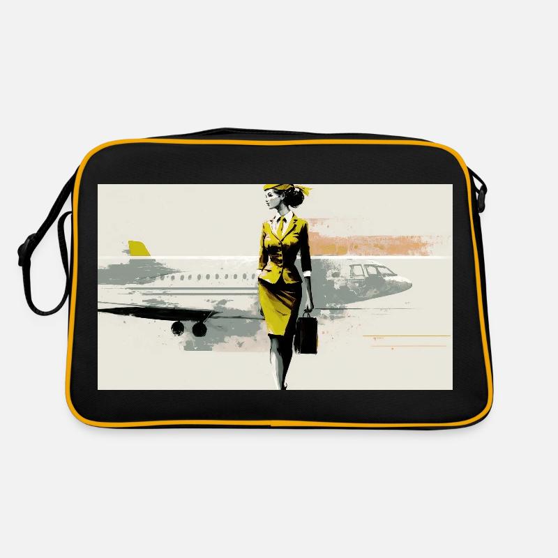 Agent de bord JAUNE Sac Retro
