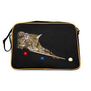 CHAT DE BILLARD ET DE BILLARD, 8 BALLES, 9 BALLES - CHAT JOUANT - Sac Retro - noir/or - Dos