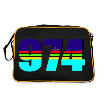 974 - la reunion - Sac Retro - noir/or - Dos