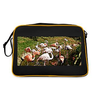 Les flamants roses - Sac Retro - noir/or - Dos