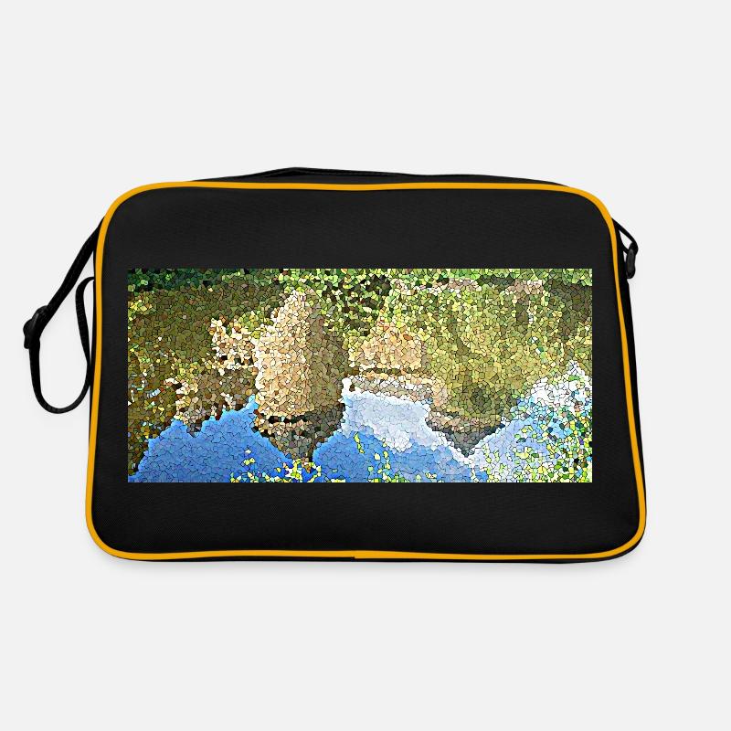 The castle and its reflection - Retro Bag - black/gold