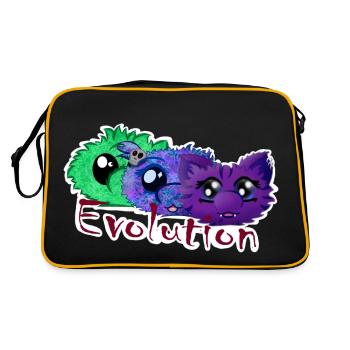 Evolution of nan0 - Retro Tasche - Schwarz/Gold - Hinten
