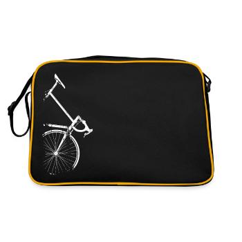 Road Bike Side Design Grunge - Retro Bag - black/gold - Back