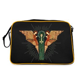 Art Nouveau, Arts & Crafts Vintage Angel Motif - Retro Bag - black/gold - Back