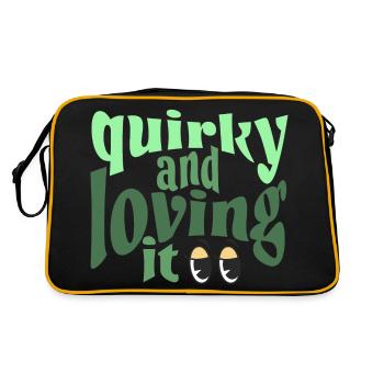 Excentrique et j’adore le vert - Sac Retro - noir/or - Dos