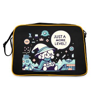 Gaming Wizard - Retro Tasche - Schwarz/Gold - Hinten