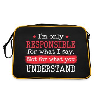 Je ne suis responsable que de ce que je dis - Sac Retro - noir/or - Dos