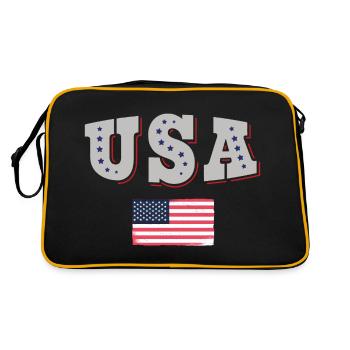 USA Soccer Jersey Drapeau américain - Sac Retro - noir/or - Dos