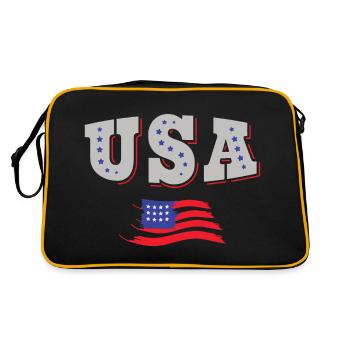 USA Soccer Jersey Drapeau américain - Sac Retro - noir/or - Dos