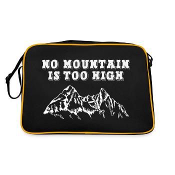 No mountain is too high - Retro Bag - black/gold - Back