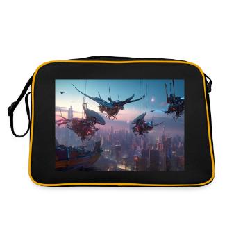 The Future is in Flight - Retro Bag - black/gold - Back