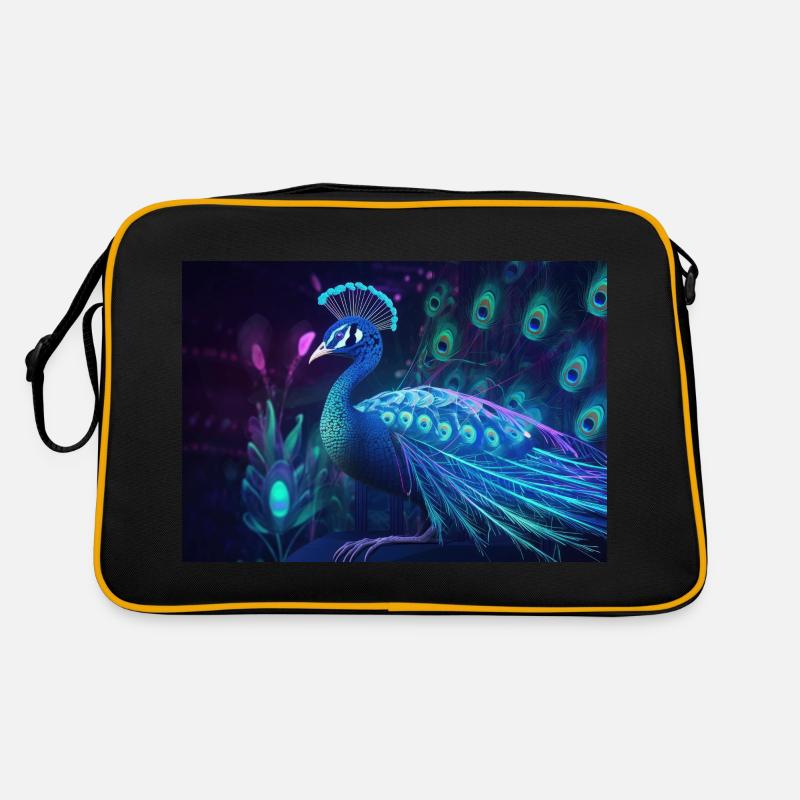 Neon Peacock Retro Bag