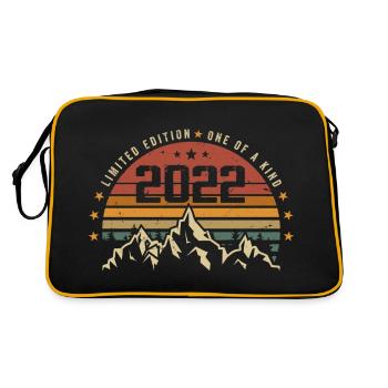 Né en 2022 - Vintage Cadeau D'anniversaire 2022 - Sac Retro - noir/or - Dos