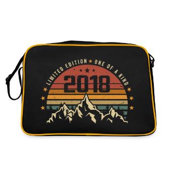 Né en 2018 - Vintage Cadeau D'anniversaire 2018 - Sac Retro - noir/or - Dos