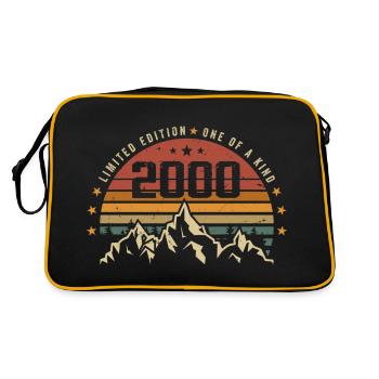 Born in 2000 - Vintage Birthday Gift 2000 - Retro Bag - black/gold - Back