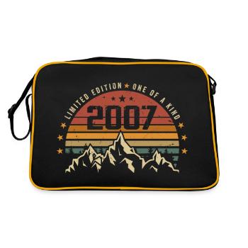 Born in 2007 - Vintage Birthday Gift 2007 - Retro Bag - black/gold - Back