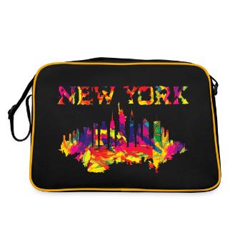 New York aux couleurs vives - Sac Retro - noir/or - Dos