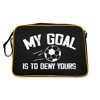 My goal is to deny yours - Retro Bag - black/gold - Back