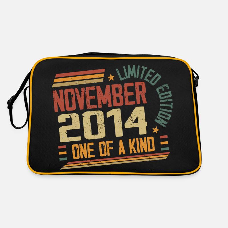 Awesome since November 2014 Geburtstagsgeschenk - Retro Tasche - Schwarz/Gold