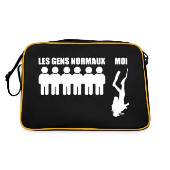 Diving | Diver Gift - Retro Bag - black/gold - Back