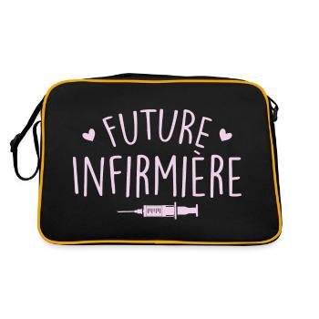 Zukünftige Krankenschwester - Retro Tasche - Schwarz/Gold - Hinten