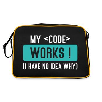 My Code Works, I Have No Idea Why - Sac Retro - noir/or - Dos