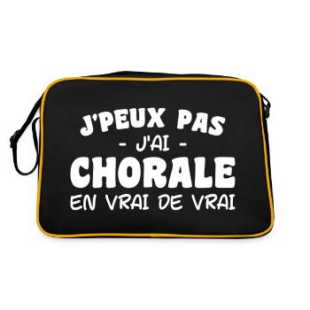 j'peux pas j'ai Chorale En vrie de vraie - Sac Retro - noir/or - Dos
