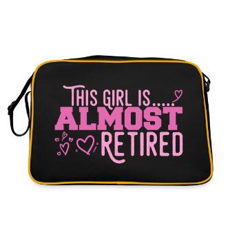 This Girl Almost Retired - Retro Bag - black/gold - Back