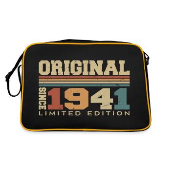 Original 1941 Retro-Geschenk 83. Geburtstag 1941 - Retro Tasche - Schwarz/Gold - Hinten