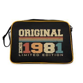 Original 1981 Rétro Cadeau 43e Anniversaire 1981 - Sac Retro - noir/or - Dos