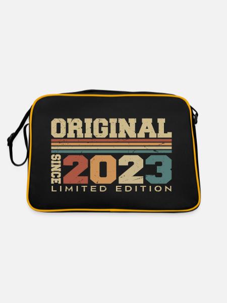 Original 2023 Retro 1st Anniversary Gift 2023 - Retro Bag - black/gold - Back