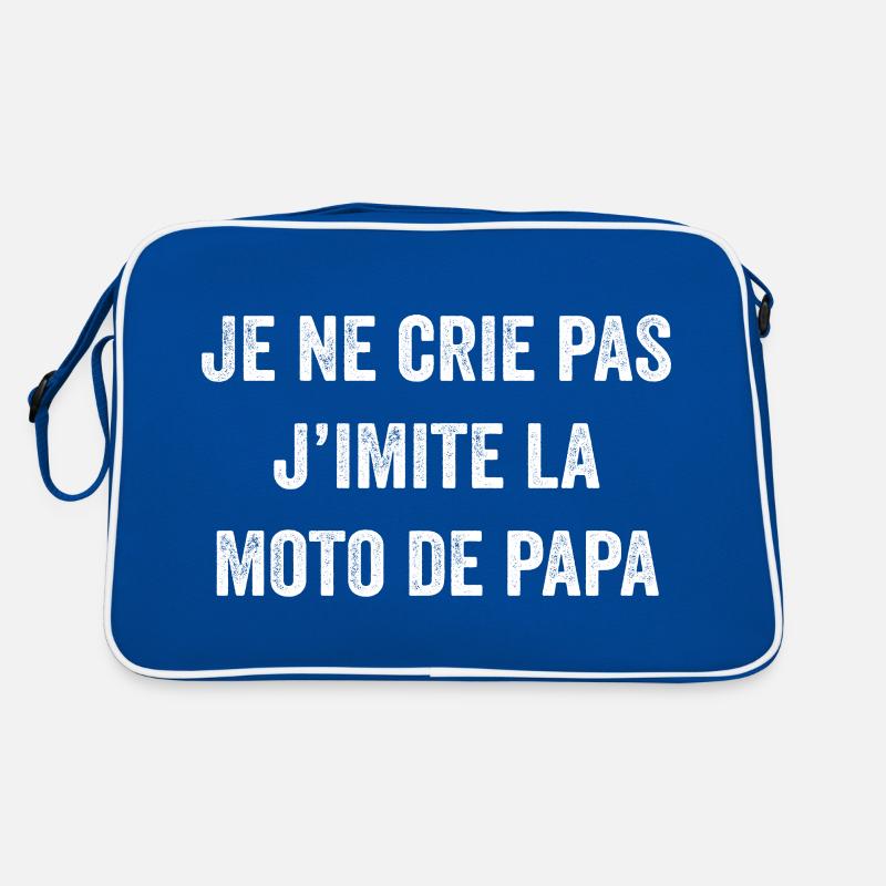 Ich schreie nicht, ich imitiere Papas Motorrad Retro Tasche