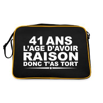 41 years | Humor 41 Year Anniversary Gift - Retro Bag - black/gold - Back