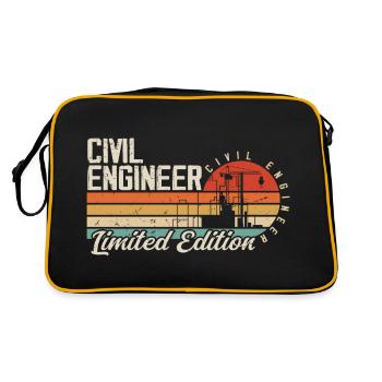 Future career as a civil engineer Civil engineering - Retro Bag - black/gold - Back