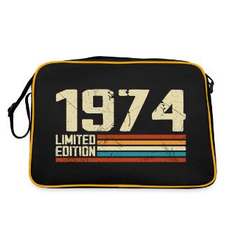 Vintage 1974 Retro Birthday - Born in 1974 - Retro Bag - black/gold - Back