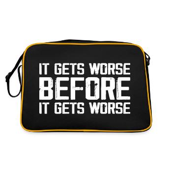 It Gets Worse Before It Gets Worse - Retro Bag - black/gold - Back