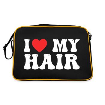 I Love My Hair - J'aime Mes Cheveux - Sac Retro - noir/or - Dos